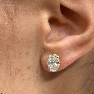 Harper Grace 18K Gold Over Sterling Silver Oval Stud Earrings